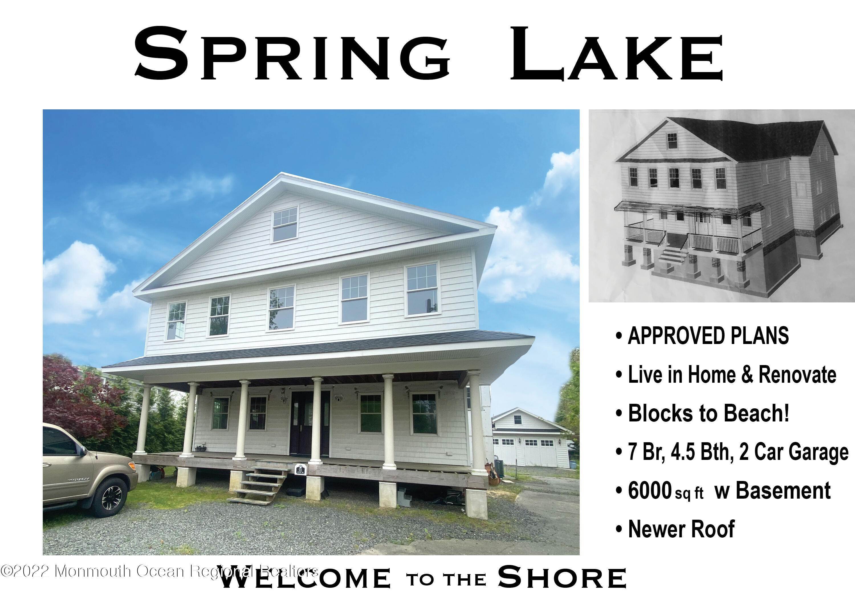 Single Family Homes for Sale at 511 Ludlow Avenue Spring Lake, New Jersey 07762 United States