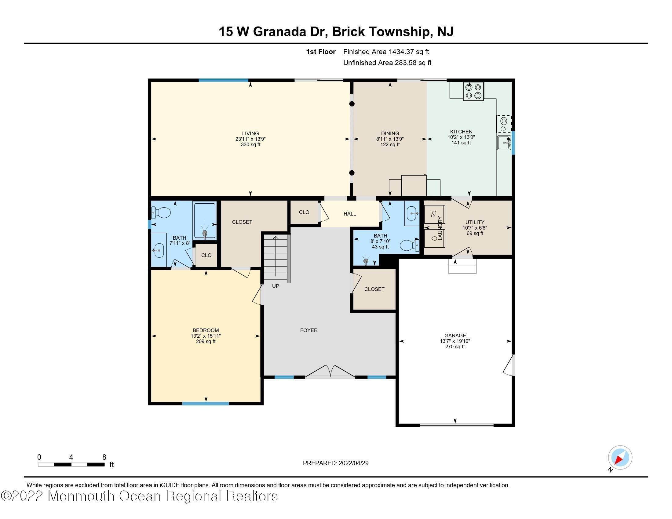 6. Single Family Homes for Sale at 15 W Granada Drive Brick, New Jersey 08723 United States