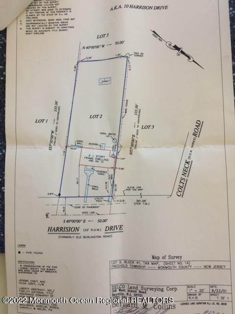 Land for Sale at 10 Harrison Road Freehold, New Jersey 07728 United States